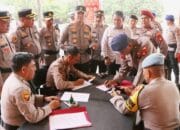 Kapolres Banyuasin Pengecekan Senpi Dinas Angota