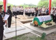 Aipda Darmawan Tutup Usia Kapolres Banyuasin Pimpin Upacara