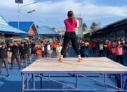 Warga Binaan Rutan Palembang Antusias Ikuti Senam Sehat