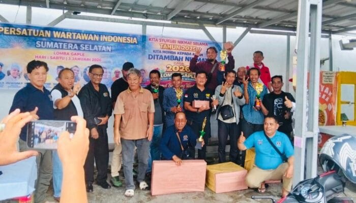 Sambut Awal Tahun, PWI Sumsel Gelar Lomba Gaplek Antar Wartawan