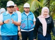 PLN Bersama DPR RI Tinjau Progres Listrik Desa Pulau Semambu. Jaringan Rampung 4,63 Km di Lima Dusun