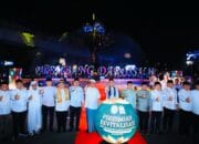 Gubernur Sumsel Resmikan Tugu Air Mancur Palembang “Bunga Cempaka Telok”