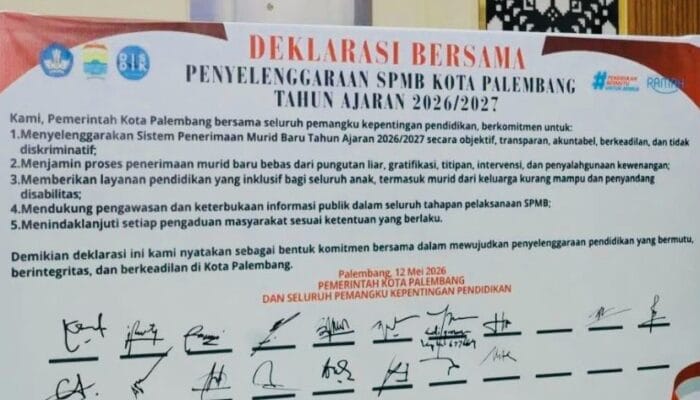 Disdik Palembang Sediakan Kanal Pengaduan Sistem Penerimaan Murid Baru 2026/2027