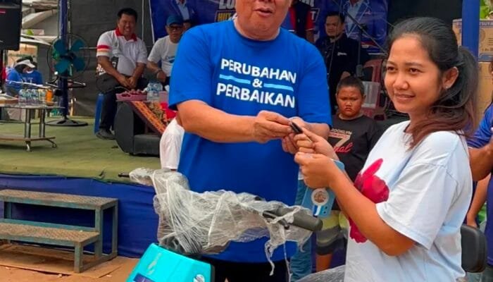 Lomba Rakyat HUT Ke-25 Partai Demokrat di Sumsel Meriah, Motor Listrik Jadi Doorprize Utama