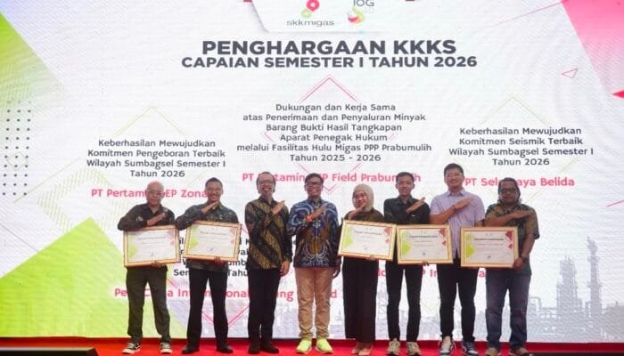 SKK Migas Berikan Penghargaan Kepada KKKS Sebagai Apresiasi Capaian Hulu Migas Wilayah Sumbagsel